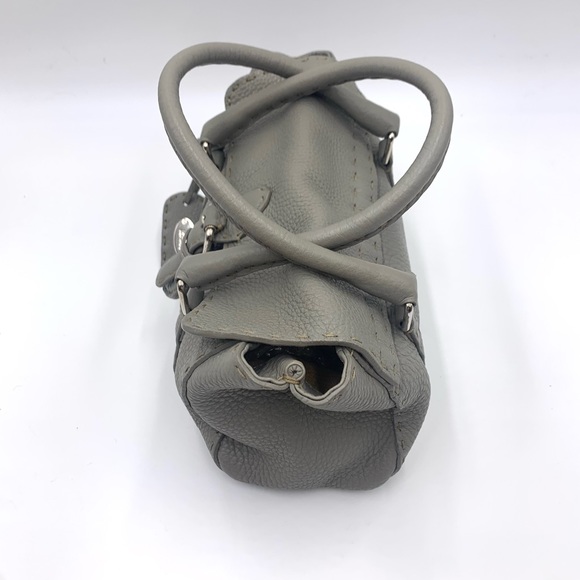 Auth Vtg FENDI Selleria Gray Leather Tote Bag - Picture 6 of 14